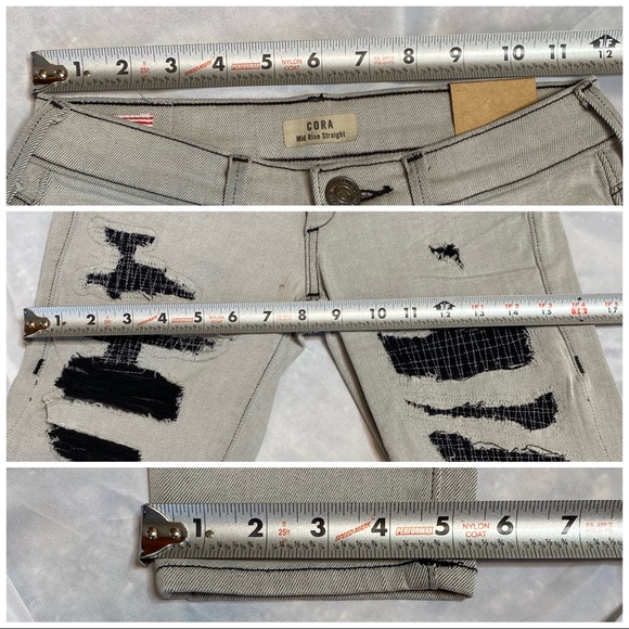 True Religion Cora Crop Mid Rise Straight Distressed Jeans Size 23 (WB-4) - Picture 8 of 9